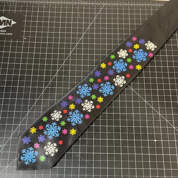 2 for $10 EUC Holiday snowflake tie - Picture 1 of 5